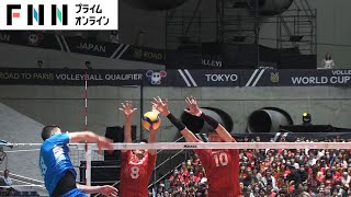 【スーパープレー映像・関田誠大】身長差27cmで止めた！ブロックポイント・バックトス・サービスエースとフル回転　スロベニア戦まとめ【パリ五輪予選/W杯バレー】