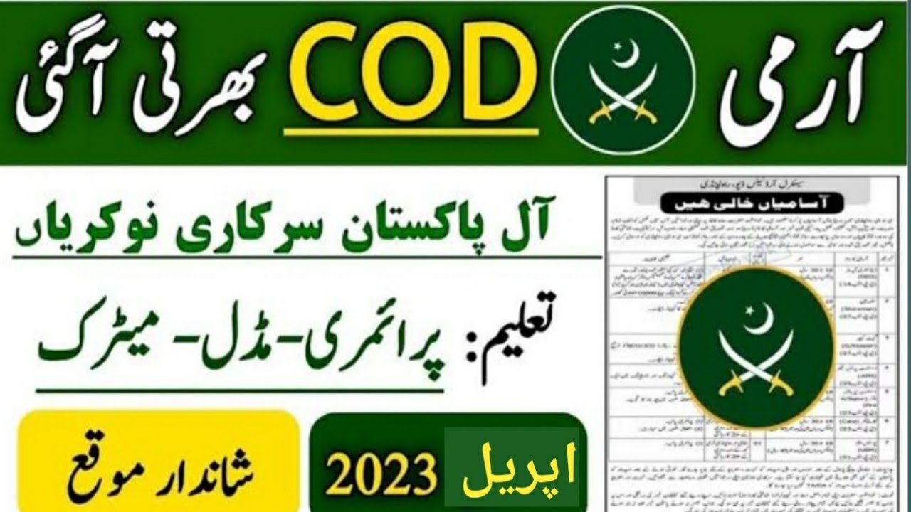 Pakistan Cod Pakistan army COD multiple jobs 2023/Earningworld - YouTube