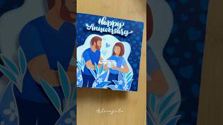 Anniversary Greeting Card #easygreetingcards #easycraft #5minutecrafts #anniversarygift #giftideas