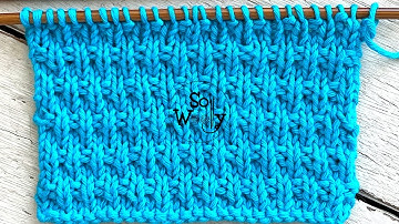 How to knit the Granite stitch pattern: Reversible, and it doesn