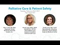 February Webinar: Palliative Care and Patient Safety