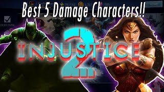 Top 5 BEST DAMAGE CHARACTERS!! Build Best Teams! Damage Heroes - Legendaries Gold Injustice 2 Mobile screenshot 4