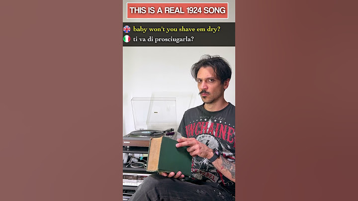 😳 Questa è una VERA canzone del 1924