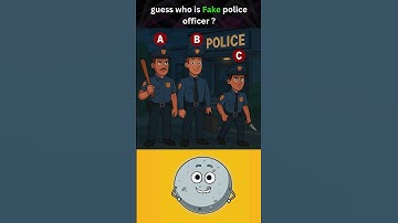 Can You Spot the Fake Cop? 👮 | Riddle Challenge #shorts