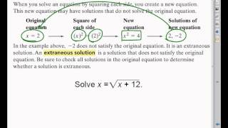 Lesson 11 3 Solving Radical Equations