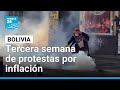 Bolivia entra en su tercera semana de protestas por inflación y crisis económica