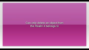 Can only delete an object from the Realm it belongs to