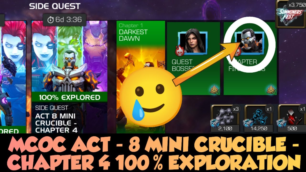 MCOC SQ ACT 8 MINI CRUCIBLE - CHAPTER 4 NODES EXPLANATION AND EXPLORATION 