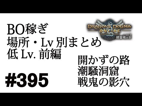 【DDON】1からするDDON!BO稼ぎ場所まとめ低LV編開かずの路・潮騒・戦鬼・【ドラゴンズドグマオンライン】前編 Part395
