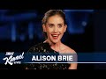 Alison Brie Saw Justin Bieber in Italy Singing About Pasta in the Pool