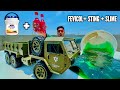 Rc new 6wd military truck vs slime glue sting  chatpat toy tv