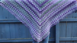 Super Simple Prayer Shawl/Easy Crochet Prayer Shawl/Granny Stitch Shawl/Granny Stitch Prayer Shawl