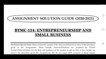 BTMC 134 Ignou Solved Assignment 2020-21