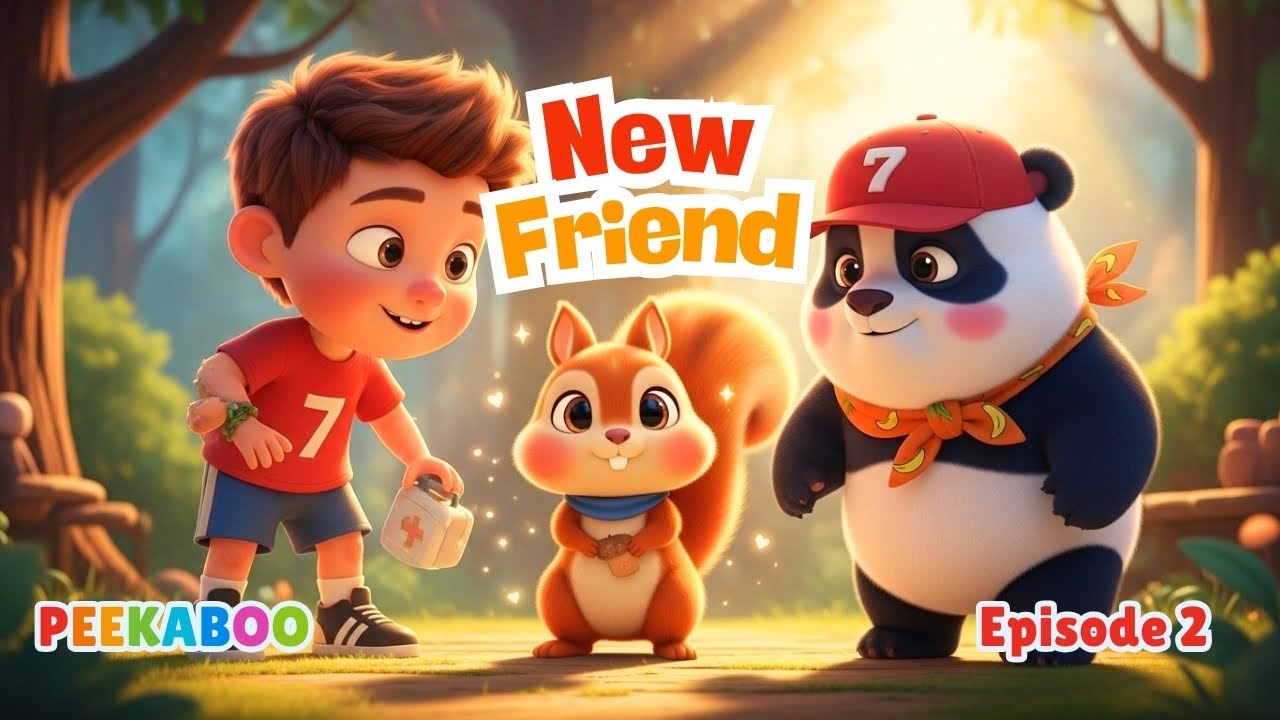 Leo and Poo Help Squeaky 🐼🐿️ | Cute 3D Kids Cartoon About Friendship & Caring in English | Episode 2