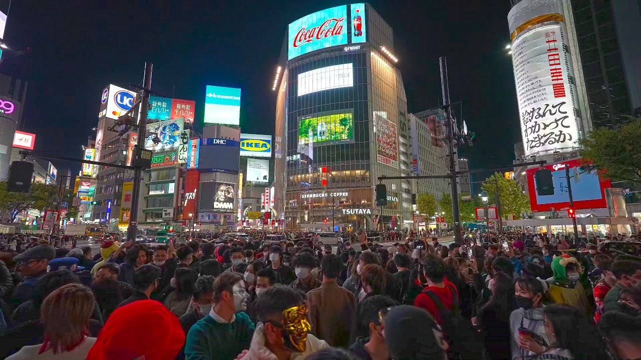 Токио Сибуя Хеллоуин 2022 воскресенье・4K HDR