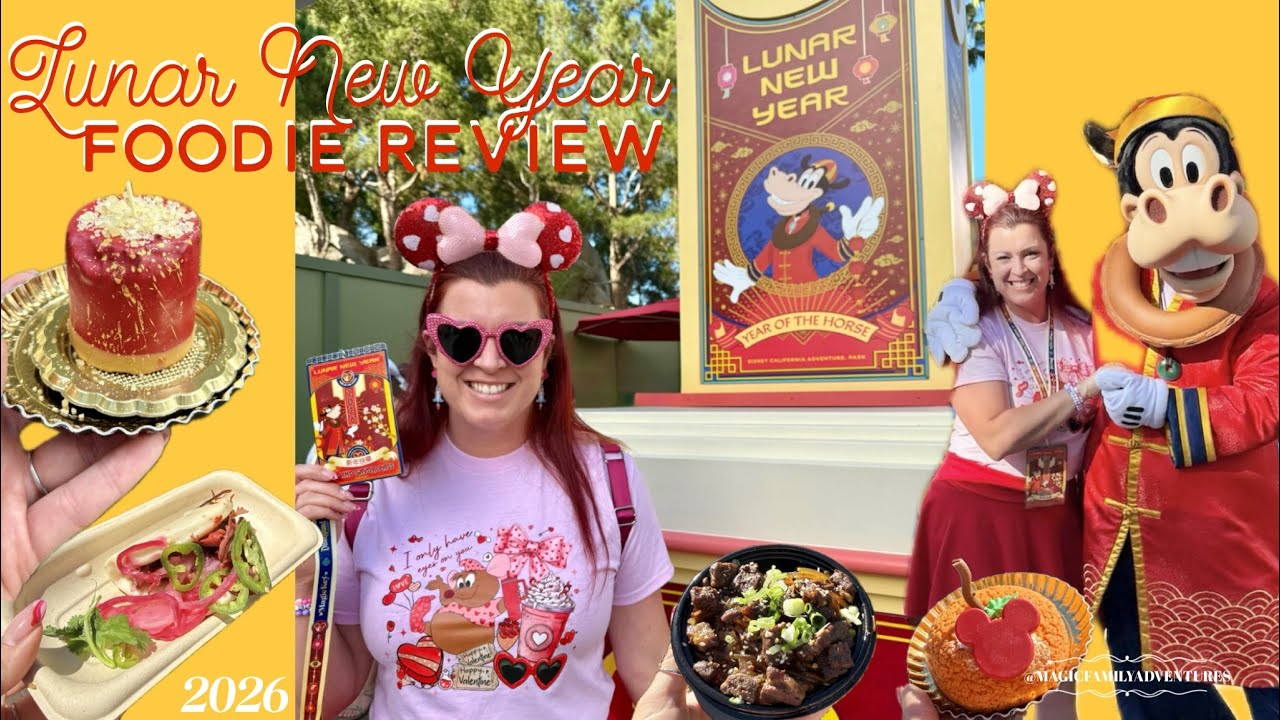 🧧[4K] Lunar New Year Foodie Review at Disney California Adventure | Sip & Savor Pass Food Crawl 🐴