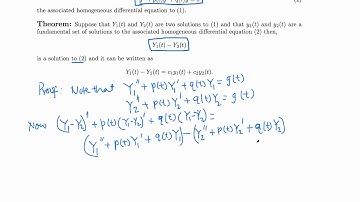 Diff Eqn: Lecture 1 on 2nd order Nonhomogeneous equations