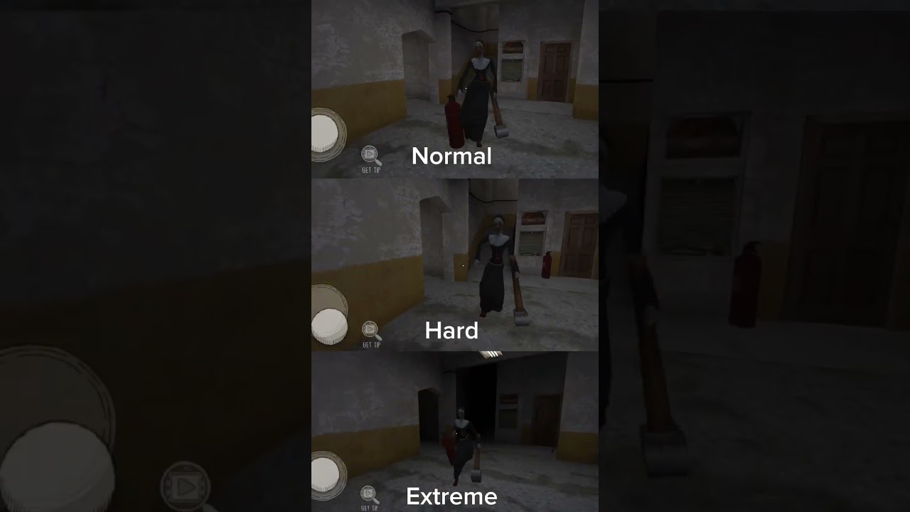 Evil Nun Normal Hard Extreme Mode Hit Scene 