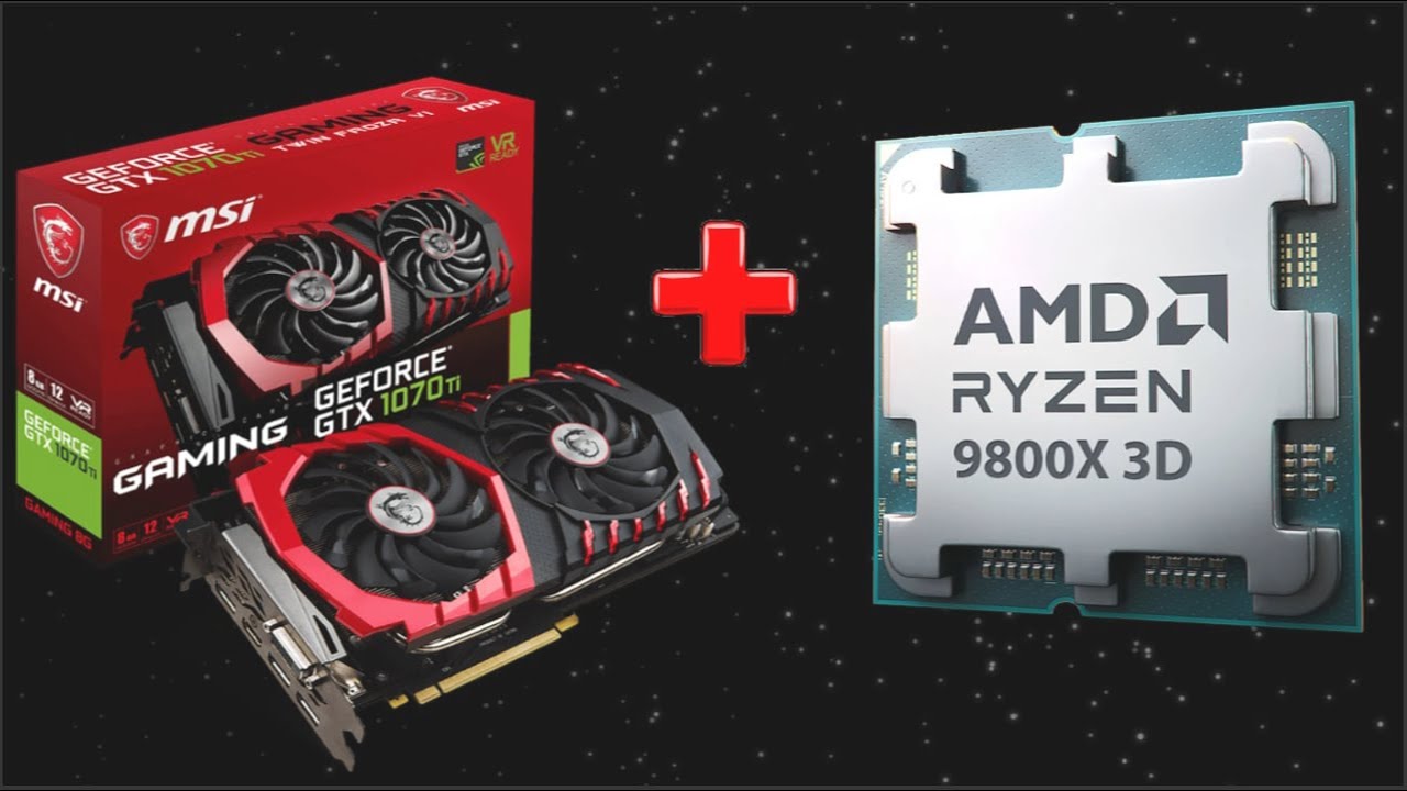 AMD RYZEN 7 9800X3D + GTX 1070ti (benchmark) fortnite