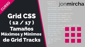 Curso Grid CSS: (12/17) Tamaños Máximos y Mínimos de Grid Tracks - #jonmircha