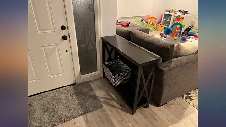 Yaheetech 2 Tier X-Design Occasional Console Sofa Side Table Bookshelf Entryway review