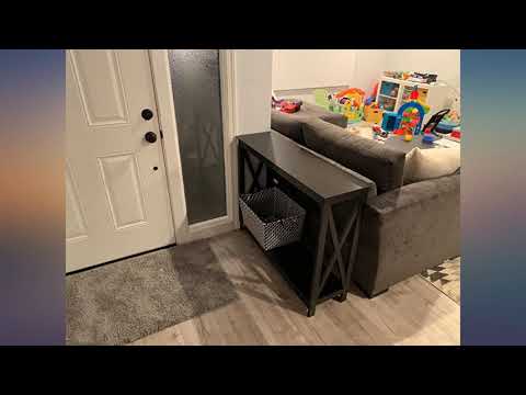Yaheetech 2 Tier X-Design Occasional Console Sofa Side Table Bookshelf Entryway review
