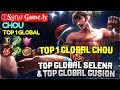 Top 1 Global Chou VS Top Global Selena And Top Global Gusion [ ⒾSყɳσ Game.ly Chou ] Mobile Legends