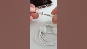 Plug the earphone jack into the 3.5mm headset jack to Lightning adapter for iPhone #shorts