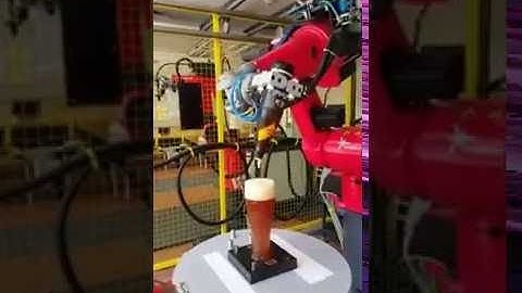 Robot Serving the beer without any help of human. it