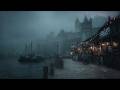 Old Port at a Stormy Night | Gentle Rain and Echoing Thunder for Restful Sleep