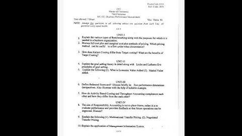 M.COM THIRD SEMESTER QUESTION PAPERS