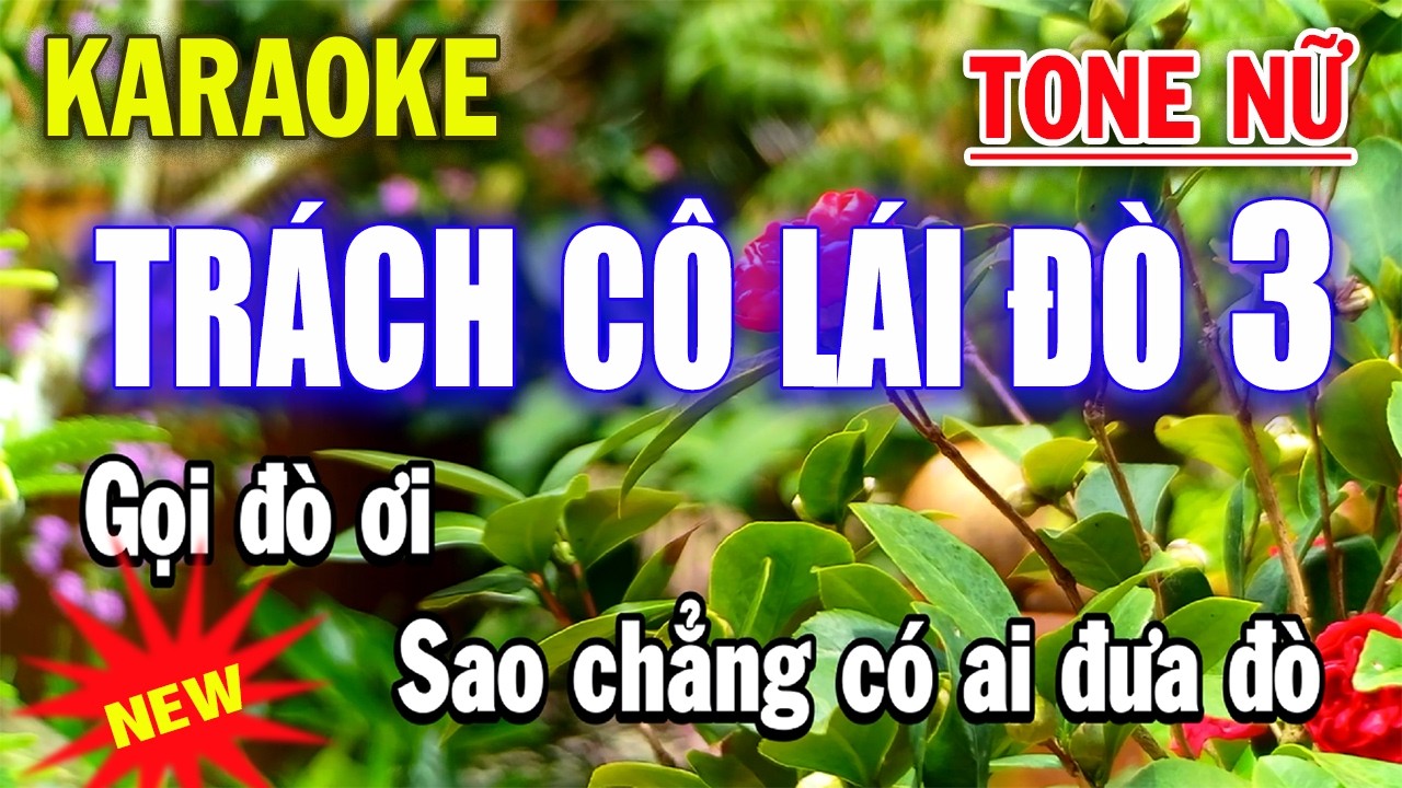 Karaoke Trách Cô Lái Đò 3 - Tone Nữ - Lời Mới Lee HT