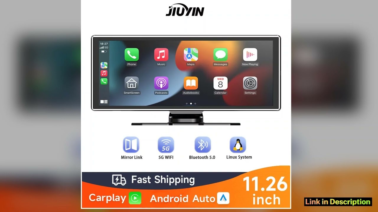 Universal 1126 Inch Screen Car Radio Portable Multimedia GPS Navigation WIFI Video Player Wireless