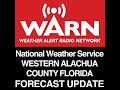 WESTERN ALACHUA COUNTY FLORIDA FORECAST - UPDATE