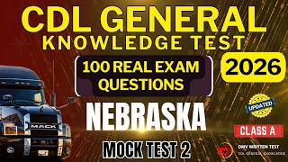 Nebraska CDL Permit Test | CDL General Knowledge Questions and Answers #nebraska