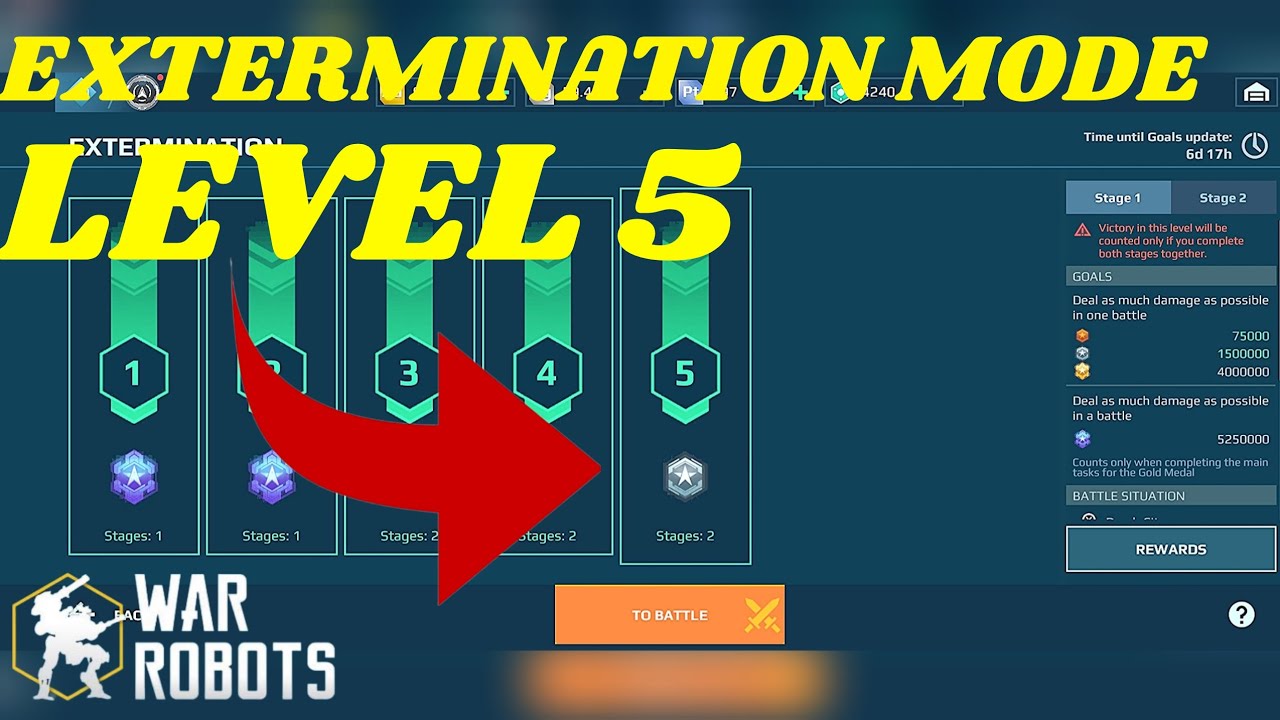 [WR]: how to complete war robots EXTERMINATION MODE Level 5 || WR ...