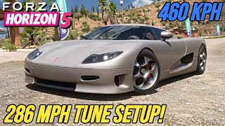 Forza Horizon 5 - 286 Mph Koenigsegg Cc8S Tune Setup Fh5 Tuning Setups