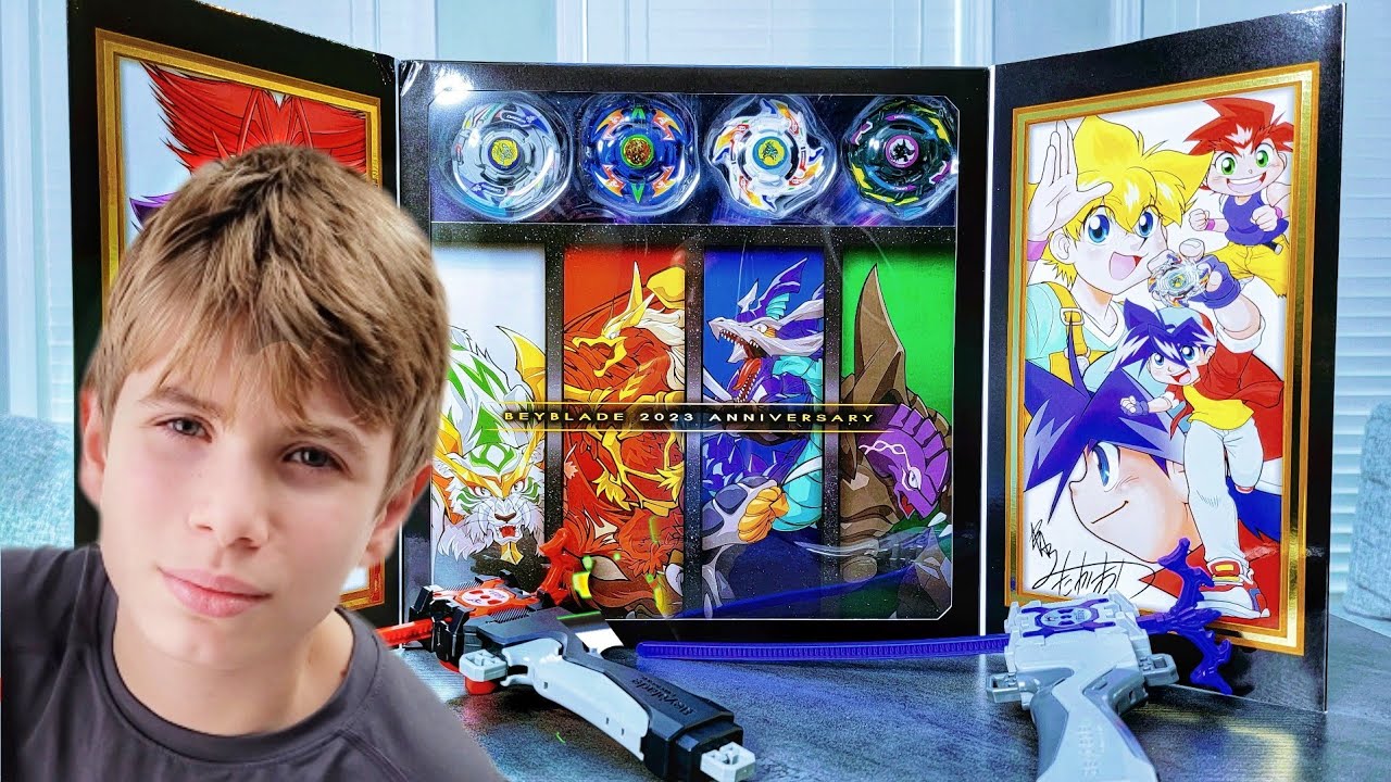 Beyblade Burst 2023 Anniversary Set Unboxing and Battles - Takara