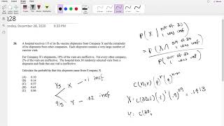 SOA Exam P Question 28 | Bernoulli's Formula and Bayes' Theorem
