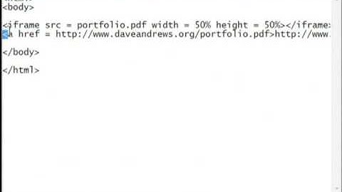 Microsoft Excel, SQL & Internet Tips : How to Display a PDF File in an HTML Web Page