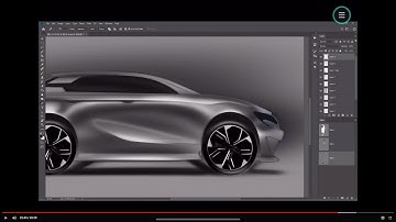 Photoshop car rendering | Side view