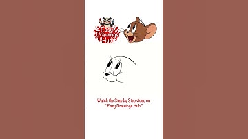 How to draw Jerry from Tom and Jerry - Easy Drawing
