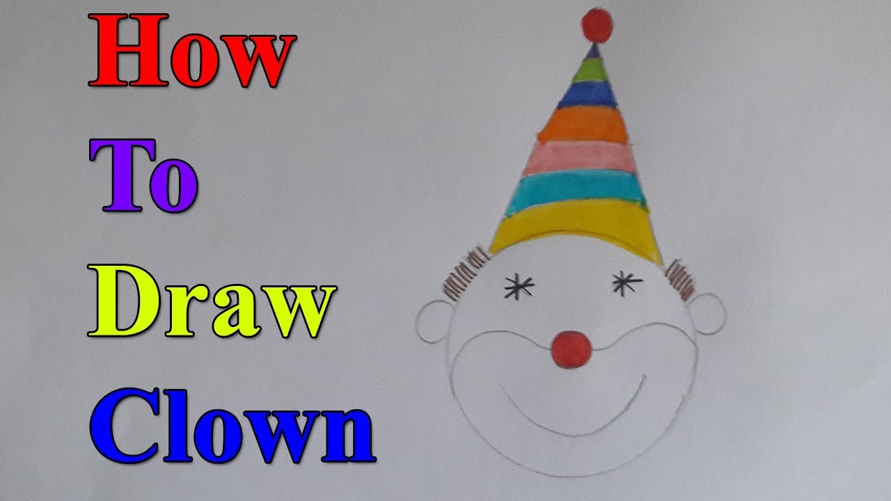 How to Draw Clown Faces Easy - YouTube