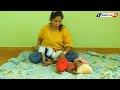 Adorable Kako Sweet Dream On Mom Lap While Baby Luna Lovely Sleeping With Long Pillow