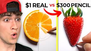 $1 REAL vs $300 Pencils 3D Drawing Illusions!