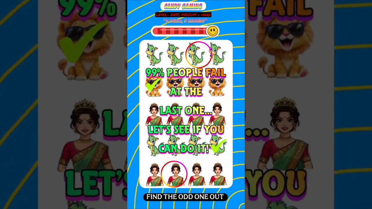 Can You Find the Odd One Out? 🤔 | Fun Puzzle Challenge No. 30 by CANDY GAMING 