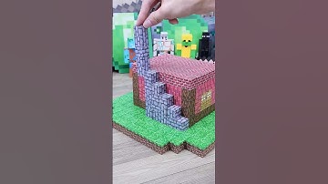 "Starter House  with MAGNETIC Minecraft BLOCKS"