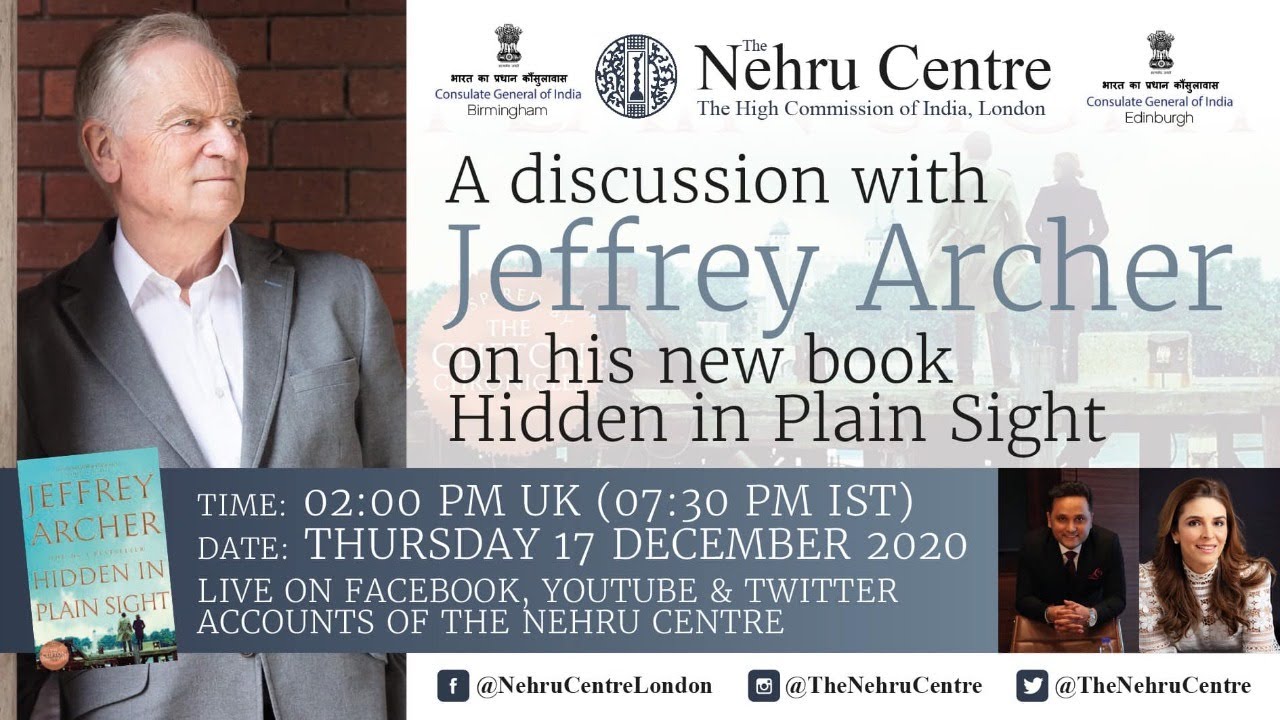 A discussion wth Jeffrey Archer on his new book “Hidden in Plain Sight