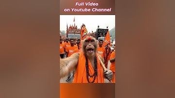 Old monkey in kawar Yatra | AI Generated with VEO 3 | Baba Tillu Shorts