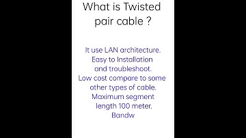 what is Twisted pair cable ? #shorts